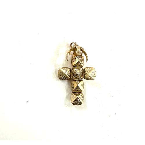 496 - 9ct gold and silver masonic charm weight 7.2 grams