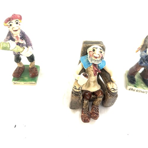 33 - Large selection of Will Young pottery figures includes Dan'l Whiddon, Jan stewer etc