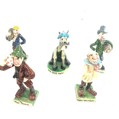 33 - Large selection of Will Young pottery figures includes Dan'l Whiddon, Jan stewer etc