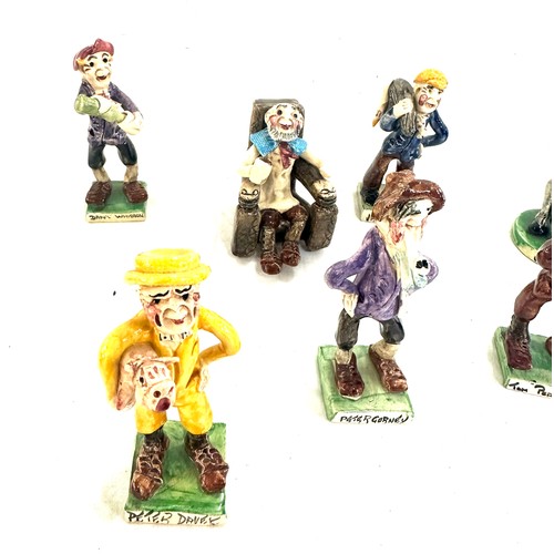 33 - Large selection of Will Young pottery figures includes Dan'l Whiddon, Jan stewer etc