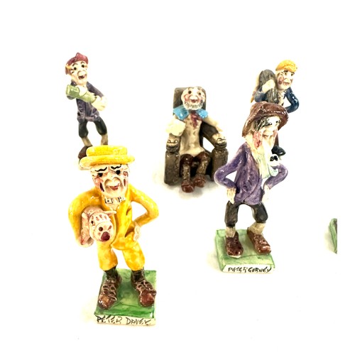 33 - Large selection of Will Young pottery figures includes Dan'l Whiddon, Jan stewer etc