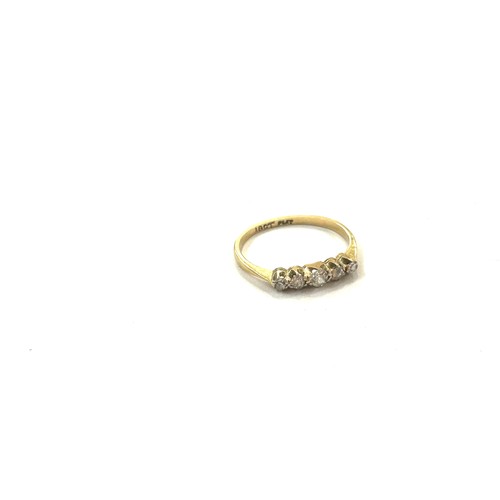 480 - Ladies 18ct gold and platinum diamond ring total weight 1.4 grams