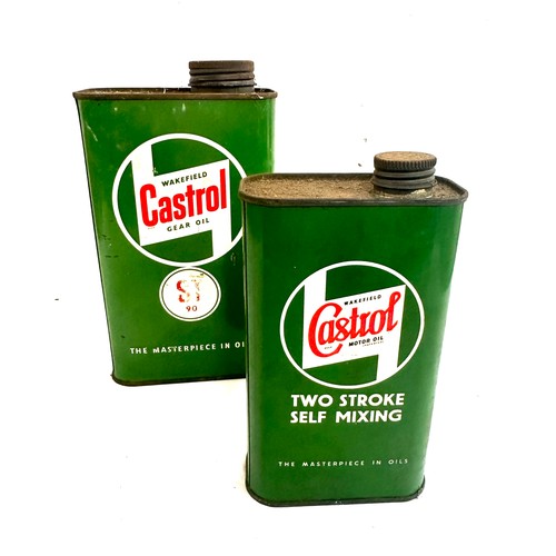 15 - 2 Vintage castrol oil cans