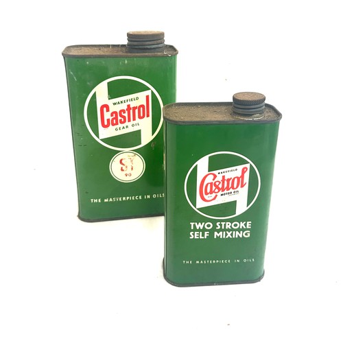 15 - 2 Vintage castrol oil cans