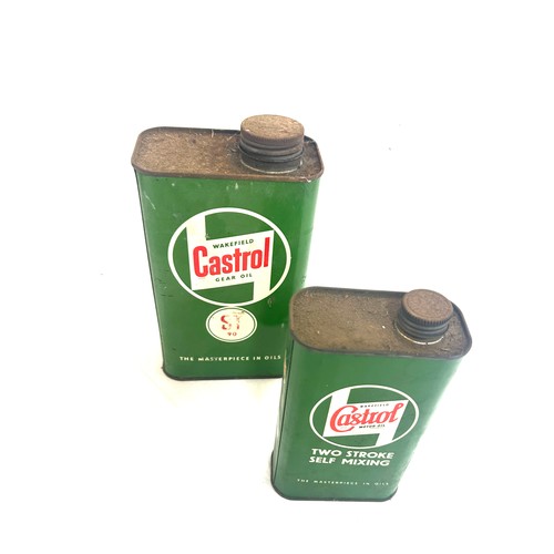 15 - 2 Vintage castrol oil cans