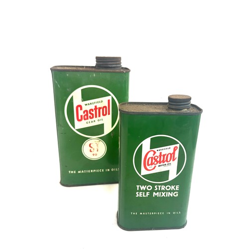 15 - 2 Vintage castrol oil cans