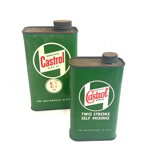 15 - 2 Vintage castrol oil cans