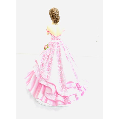 2 - Royal Doulton Happy Birthday Figurine 2016 HN5774 over all good condition Pink, boxed with paper wor... 