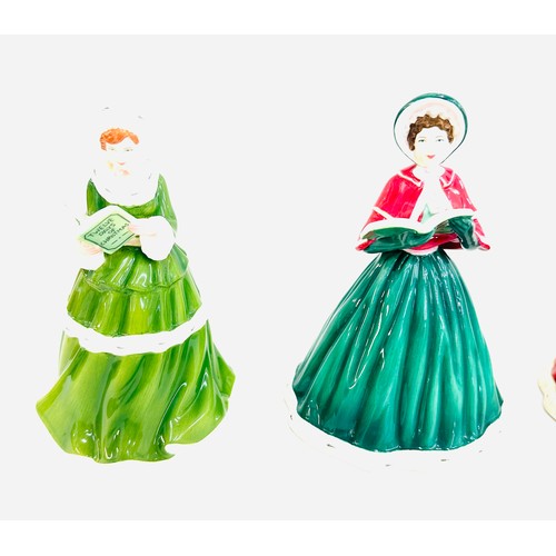 5 - 4 Boxed Royal Doulton days of christmas figures includes the First day, Fourth Day, 7th day and 9th ... 