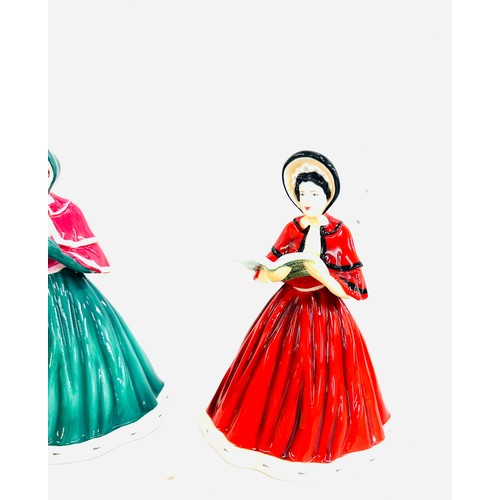 5 - 4 Boxed Royal Doulton days of christmas figures includes the First day, Fourth Day, 7th day and 9th ... 