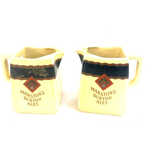 398 - Pair of Royal Doulton Marstons burton ales jugs, approximate height: 4.5 tall