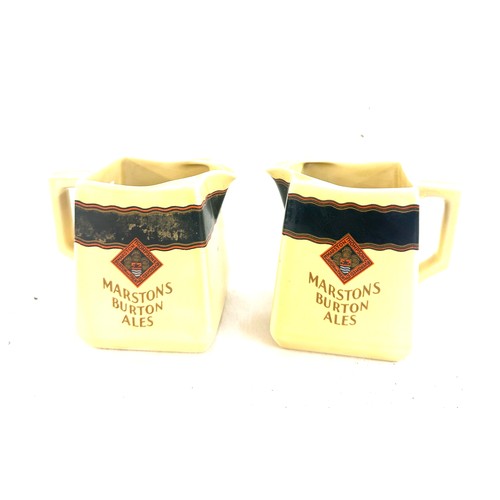 398 - Pair of Royal Doulton Marstons burton ales jugs, approximate height: 4.5 tall