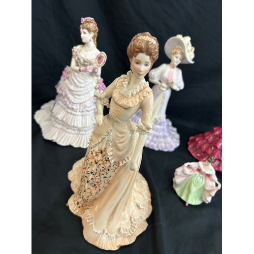 25 - Selection of 6 lady figures includes Royal Doulton, Coalport, Royal Worcester etc