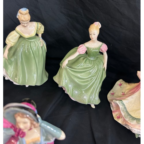 88 - Selection of Royal Doulton lady figures includes Rose, Elaine Fair lady etc