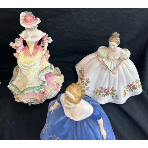 88 - Selection of Royal Doulton lady figures includes Rose, Elaine Fair lady etc