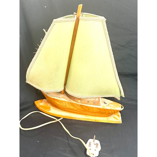 253 - Art deco boat lamp, untested