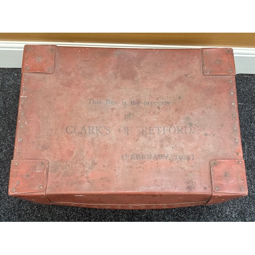 114 - Large laundry box - clarks of retford 1964 measures approximately 13 inches tall 27inches wide 19 in... 