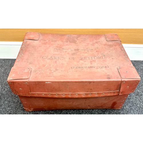 114 - Large laundry box - clarks of retford 1964 measures approximately 13 inches tall 27inches wide 19 in... 