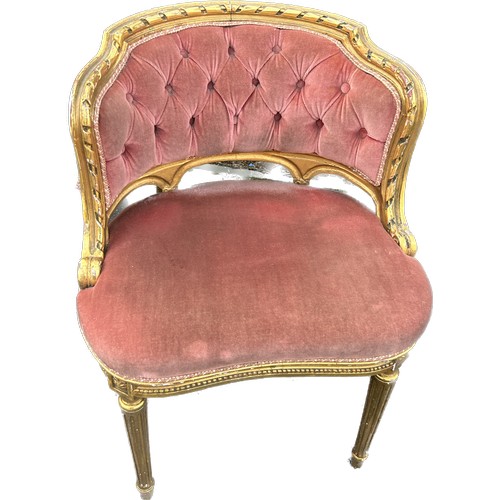 366 - Antique gilt framed bedroom chair