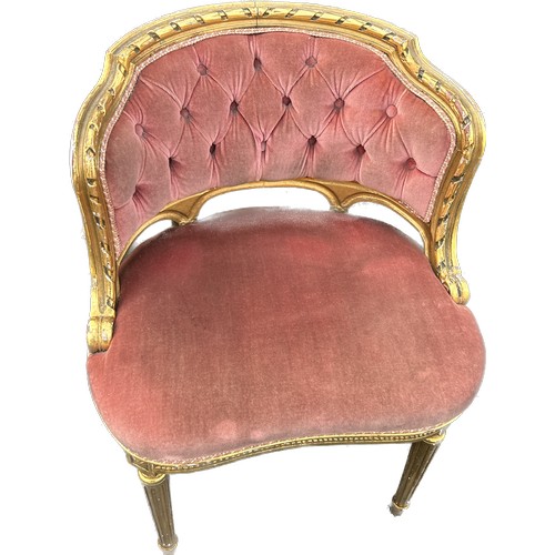 366 - Antique gilt framed bedroom chair