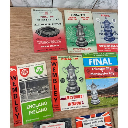 34 - Selection of FA cup final programs 1960s and international programs