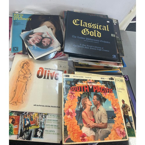 155 - Large selection of assorted records includes Classical, jazz etc