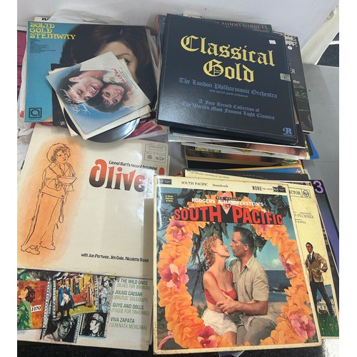 155 - Large selection of assorted records includes Classical, jazz etc