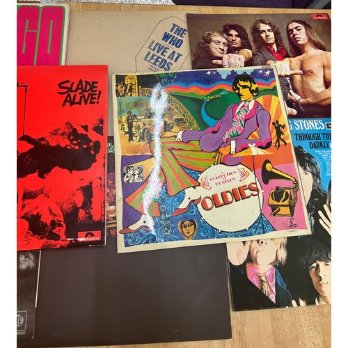 50 - Selection of assorted records includes Status Quo, The Beatles, the Rolling Stones, The Who etc