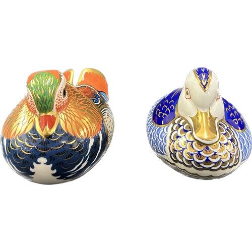 410 - Two Royal Crown Derby paperweights, Duck, one of the original six paperweights that were  introduced... 