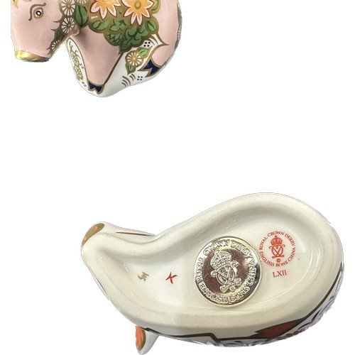 419 - Three Royal Crown Derby paperweights, Pickworth Piglet, exclusive limited edition commissioned by Si... 