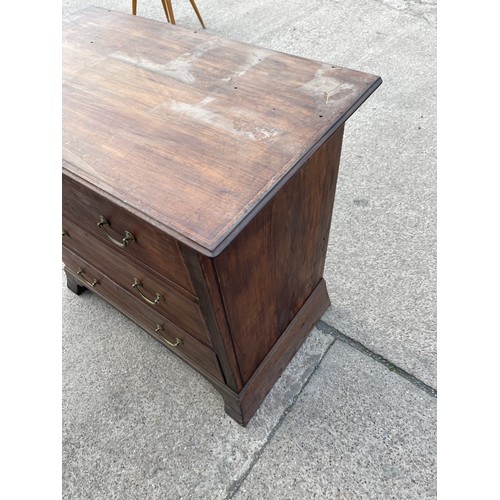 333 - Antique 3 drawer chest measures approximately 32 inches tall 36 inches wide 20 inches depth