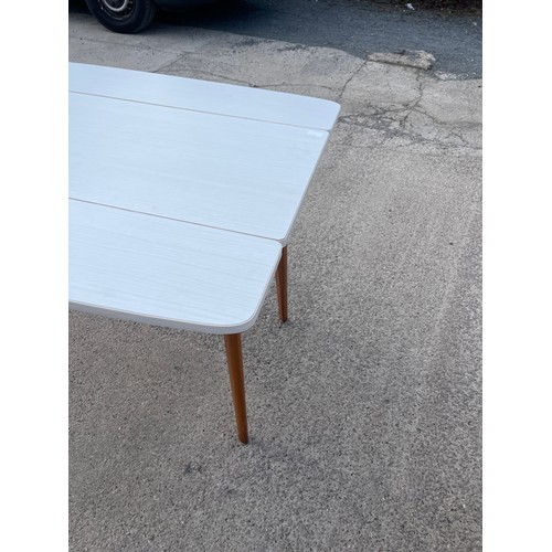 360 - 1950/60s Formiker drop leaf table 35 inches depth 30 inches tll when opened