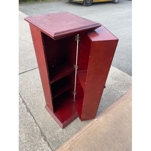 387 - 1 door storage cabinet 13inches wide 38 inches tall