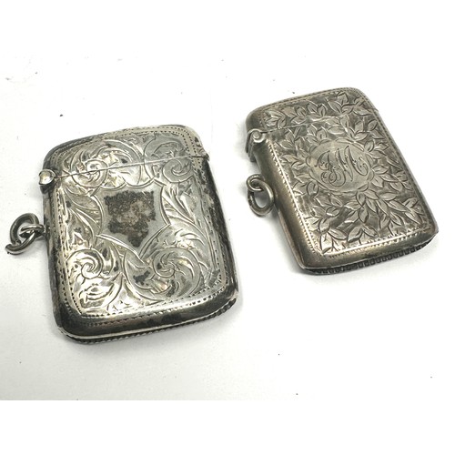 10 - 2 x antique silver vesta cases