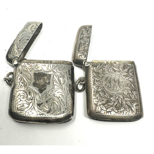 10 - 2 x antique silver vesta cases