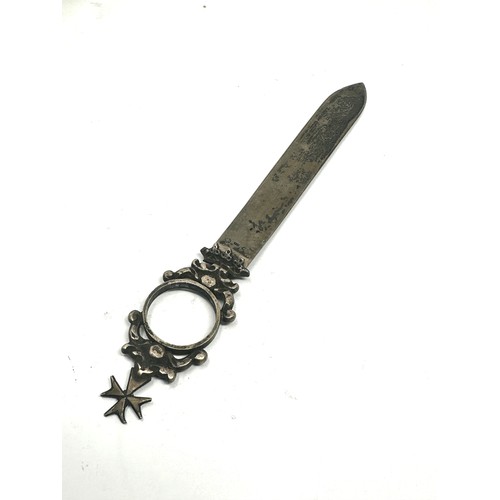 16 - maltese.900 silver letter opener