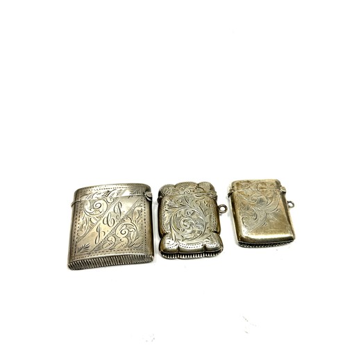 68 - 3 x .925 sterling vesta / match cases