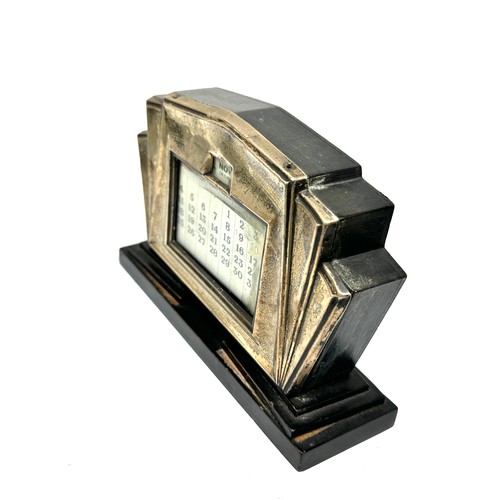 56 - .925 sterling fronted art deco desk calendar