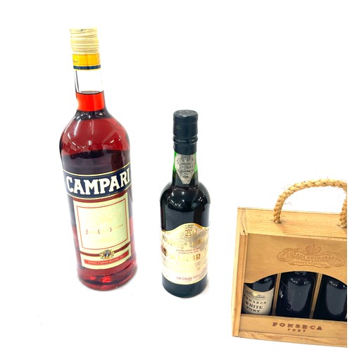 626 - 3 Bottles of vintage alcohol includes Henriques, campari, Tokaji etc