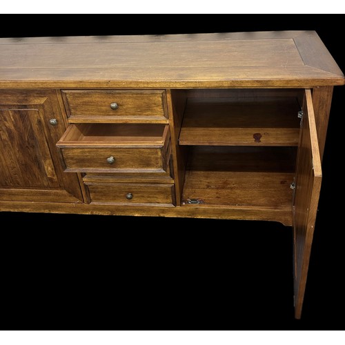 283 - Cherry wood sideboard featuring 2 doors, 4 drawers, approximate measurements: Length 67 inches, Heig... 