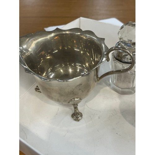 504 - Selection of silver and EPNS items includes salt and pepper etc