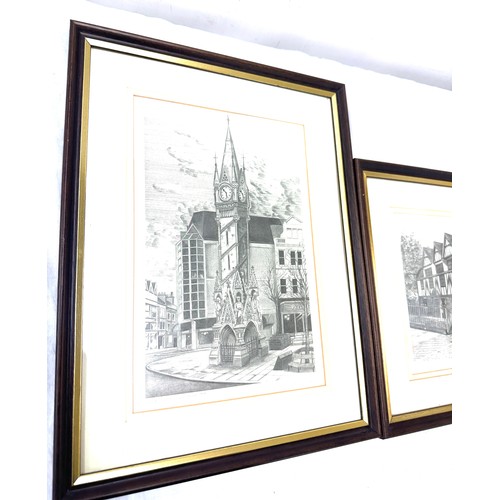 39 - Framed David Bevan limited edition prints includes The Guildhall Leicester and The Clock Tower Leice... 