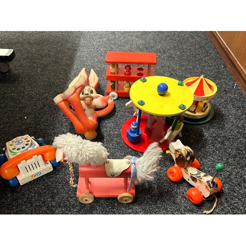 144 - Large selection of vintage and later toys includes wooden toys, bugs bunny etc