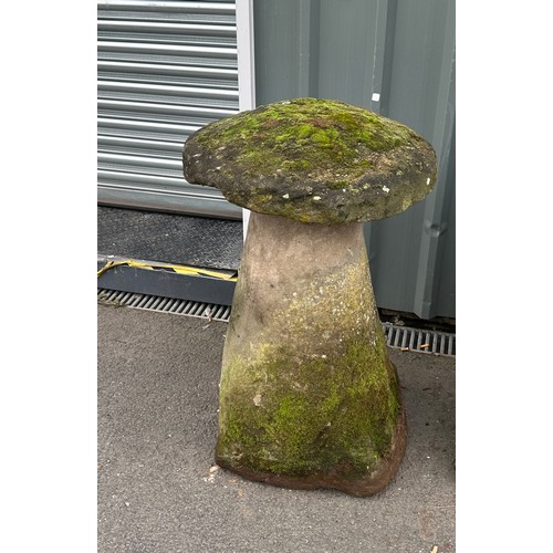 100P - Large vintage Staddle stone measures approx 35 inches tall x 20 inches wide