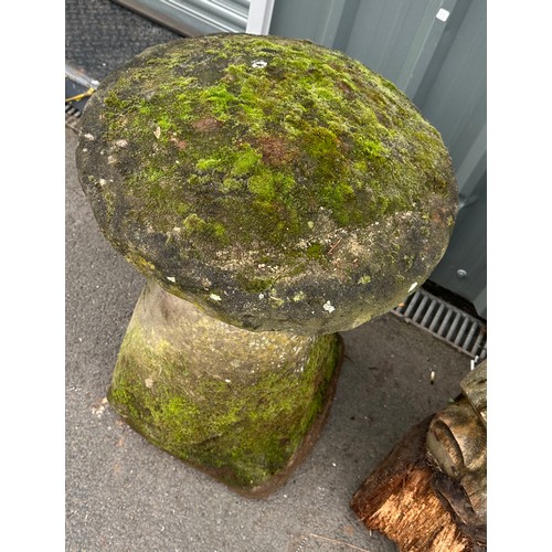 100P - Large vintage Staddle stone measures approx 35 inches tall x 20 inches wide