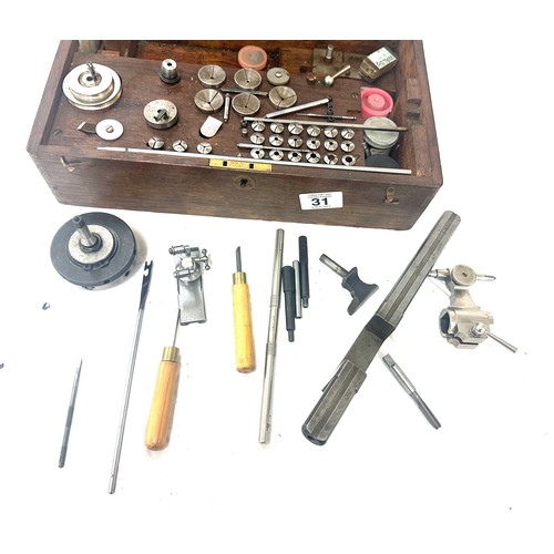 31 - Vintage boxed set of watch makers tools