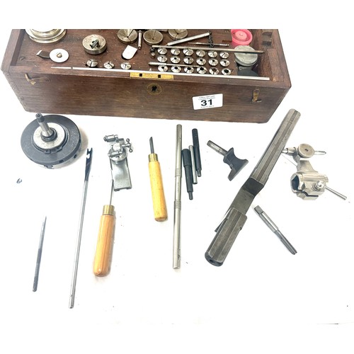 31 - Vintage boxed set of watch makers tools