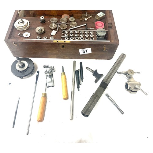 31 - Vintage boxed set of watch makers tools