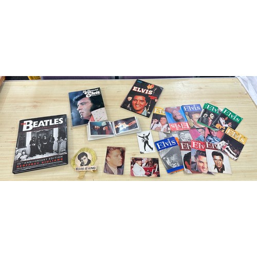 63 - Selection of Elvis memorabilia includes magazines etc