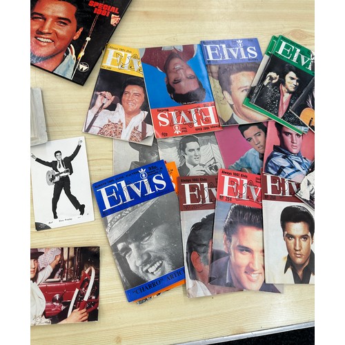 63 - Selection of Elvis memorabilia includes magazines etc